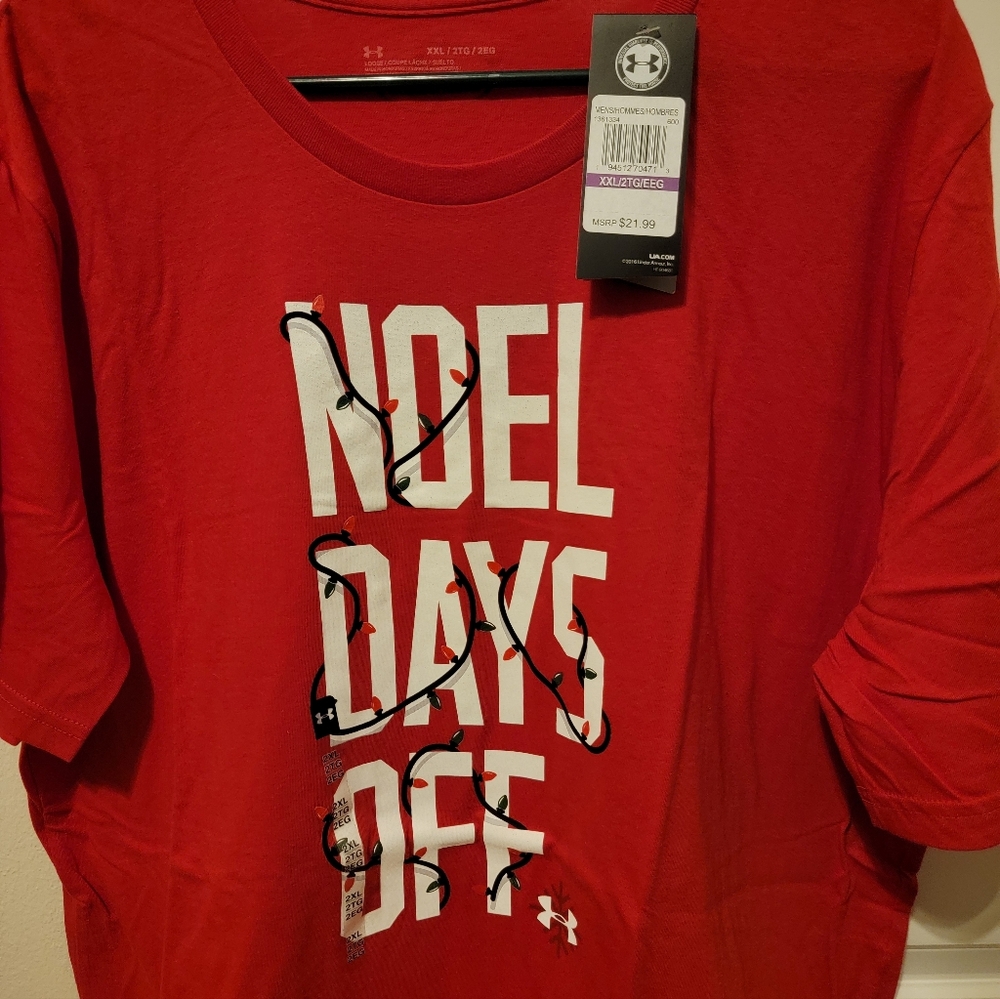 Under Armour Red 'Noel Days Off' Tee